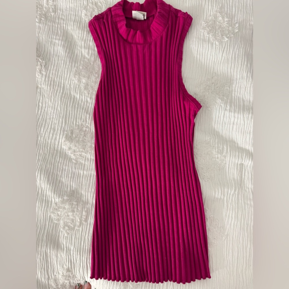 Target a New Day Mock Turtle Neck Ribbed Magenta Size Small